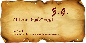 Zilzer Gyöngyi névjegykártya